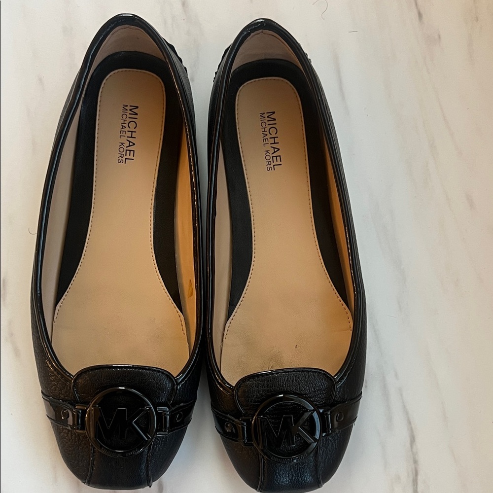 Michael Kors Black Leather Flats